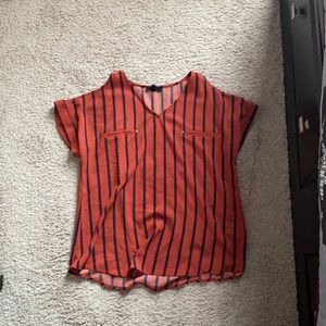 burnt orange blouse